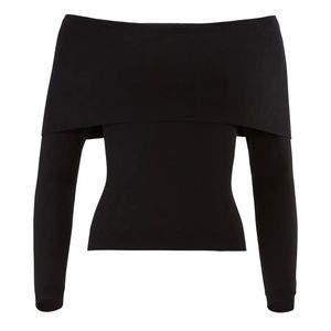 Finders Keepers NWT Women's Suddenly Off The Shoulder Fold Over Knit Sweater